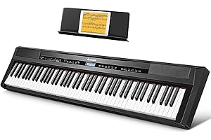 Donner Pianoforte Digitale, 88 Tasti Pesati, Pianoforte Elettrico Portatile con Pedale di Sustain, Tocco di Vero Pianoforte, Piano Digitale per Hobbisti e Principianti, DEP-20
