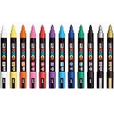 Uni Posca Marker Pen 5M Set 1.8-2.5 mm Felt Tip (Set of 12)