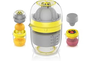 Arendo Manual Juicer with 2 methods of use, 300 ml, Citrus Juicer, Orange Squeezer, Lemon Squeezer Press, Lime Juicer, Grapefruits, Blueberries