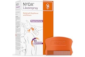‎NYDA NYDA Läusespray: Erstattungsfähiges Mittel gegen Kopfläuse für Kinder und Erwachsene, 2x50 ml