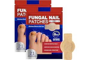 Dandin 42 Stück Pilz-Nagel-Patches, Mehrzweck-Zehennagelreparatur-Pads für Beschädigte Nägel und das Erscheinungsbild Verfärbter Nägel, Pilz-Nagel-Patches