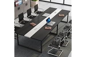 JSLXNDM Tavolo da Conferenza, Tavolo da Riunione Moderno per Seminari per Sala Conferenze d'ufficio, Scrivania Direzionale con Robusta Struttura in Metallo. 120x60x74cm style3