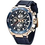 BENYAR Men Watch Quartz Chronograph Date 3ATM Waterproof Watches Business Sport Design Leather Strap Wrist Watch Perfect Gift