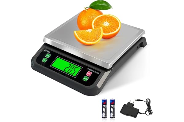 YBVXYV balance cuisine 40kg/1g Balance Professionnelle Acier Inoxydable Balance De Cuisine Professionnelle Avec Pcs Et Tare Fonction Balance Alimentaire Avec éCran LCD Et 6 UnitéS Pour PâTisserie