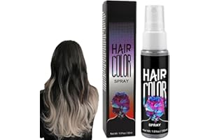 UJOOGBU Hair Colour Spray,Temporary Hair Dye,Grey Temporary Coloured Hair Spray,Coloured Hair Spray Wash Out Kids,Kids Hair Dye Spray Washable,Semi Permanent Hair Dye Spray,Instant Styling(Grey)
