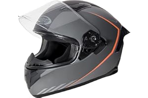 OZONE MOTO Sprint Casque de Moto | Intégral |Grand Angle de Vision | 2 Tailles EPS | Nombreux Canaux d'Aération | Visière Pare-Soleil | Visière Anti-buée