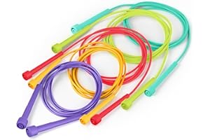 THE TWIDDLERS - Multipack Skipping Ropes for Kids, Adjustable Length Plastic Jump Ropes for All Ages, Outdoor Kids Skipping Rope Activity Game for Girls & Boys, Assorted Colours, 290cm / 114"