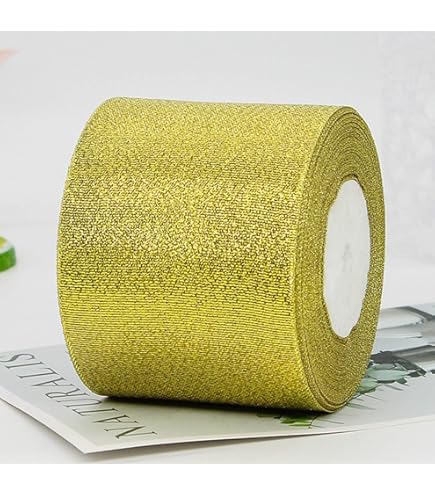 Lot De 2 Rubans Organza Or Et Argent 20mm X 22m - Ruban Pailleté Pour Emballage Cadeau, Mariage, Décoration De Fête