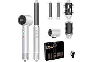 Cepillo Secador De Pelo, OKWRAP Secador Cepillo de aire caliente 5 En 1,Secador Pelo Profesional De Alta Velocidad, Air Hair Styler Con Thermal Brush, Cepillo Alisador, Cepillo Moldeador De Pelo