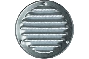 Steinberg14 Rund Ventilationsgaller 100mm - Galvaniserad stål - galler med Insektsnät - Avluftsgaller
