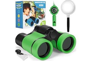 ZINBO Ferngläser für Kinder, Kinderfernglas Spielzeug für 3 4 5 6 7 8 Jahre Jungen und Mädchen, Set mit Lupe & Kompass – Geburtstagsgeschenke Outdoor Spielzeug für Kinder Im Alter Von 3-8 Jahren (Grüner)
