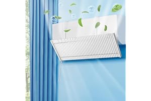 MOKEUM Deflettore Condizionatore Universale, Regolabile Deflettore Aria Condizionata, Metallo Deflettore Aria Condizionata a Parete per casa/Ufficio, Anziani, Neonati, Donne in Gravidanza (Su)