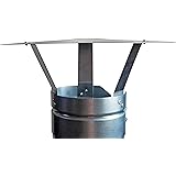FOXY METAL FABRICATIONBOLT ON CHIMNEY COWL TO FIT 5"/125MM FLUE PIPE/STOVE PIPE, CHIMNEY CAP,RAIN CAP SILVER