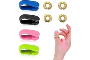 BFYHVP 8-Stück Skills, Skills Borderline, Panikattacken, Panikattacken Hilfsmittel, Akupressur Ring, Aculief, Skill, Akupressur Klammer Tragbares Akupressurgerät Handklammer Akupressur, 4-Ringe, 4-Clips