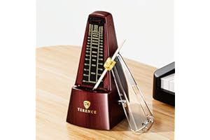 TERENCE Mechanisches Metronom Hochpräzises Metronom Lauter Ton, Geeignet für Klavier Violine Keyboard Bass Gitarre Guzheng Trommel Qinge Geeignet für Erwachsene, Kinder, Anfänger, Profi, Walnuss