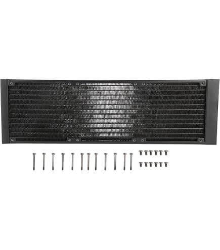 CLDIY Waterkoeler – 12-buiss Aluminium Radiator, 120mm Ventilator Compatibel, Voor PC CPU En Industriële Koeling