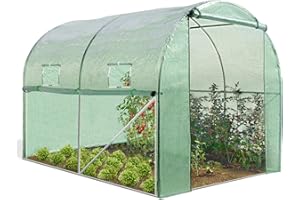 IDMarket - Serre Tunnel de Jardin 4 Saisons 6M² Verte Gamme maraîchère Roma 2x3M