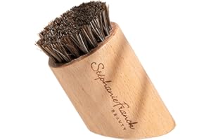 Stephanie Franck Beauty – Brosse à Sec Visage Ferme (Force 10/10) – Dry Brushing pour Exfoliation Intense & Massage – Crin de Cheval Naturel – Peau Lisse & Teint Éclatant