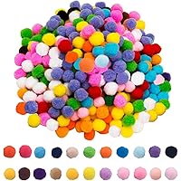 MIVAIUN 1000 Pieces 10mm Pom Poms Small Pom Poms, Craft Supplies Coloured Pom Poms, DIY Creative Crafts Decorations, Assorted