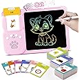 BAREPEPE 112 Talking Flash Cards LCD Writing Tablet for 3-8 Years Toddlers, Rechargeable Drawing Board Pad Toy for Boys Girls Kids Birthday Gifts, Preschool Montessori Speech Therapy - Pink