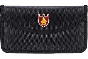 EVENLYAO Geldkassette, Brieftasche, Feuerfeste Tasche Dokumententaschen Feuerfeste Burn Proof Paket Wertsachen Kit Anti Signal Interference Package