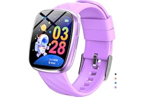 Alutoria Smartwatch per Bambini, IP68 Impermeabile Orologio Smartwatch Fitness Activity Tracker Watch con 100+ Modalità Sportive, Frequenza Cardiaca,Monitor Del Sonno Regalo per Ragazzi Ragazz,Viola