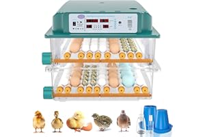 Auveach Incubatrice per Uova Automatica Incubatrice per 120 Uova Gallina Giratura Automatica Controllo Automatico della Temperatura Design Elettrico Doppio