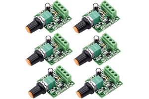 APKLVSR 6PCS PWM Motor Drehzahlsteller, Niederspannungs Motorsteuerung Motordrehzahl Schalter Dimmer mit Drehzahlregler, DC 1.8v 3v 5v 6v 7.2v 12v 2A 30W