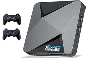 KINMRIS Retro Video Game Console 128G Super Console X2 Pro with 60,000 Video Games 60+ Game Emulators with Two Gamepad Children's Game Box