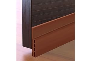 Hulameda Door Draft Excluder Strip, Self Adhesive Draft Excluder Tape for Noise Proof and Energy Saving, Door Bottom Seal Strip to Prevent Bugs Coming (Brown/2" Width x 39" Length)