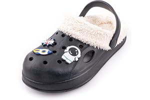 R-ISLAND Sabots d'hiver pour enfants, unisexe, avec doublure, taille 30-35, EVA, antidérapants, parfaits pour les enfants et éviter le froid.