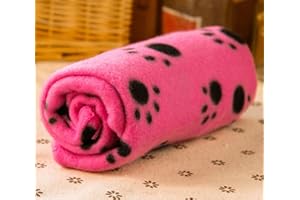 WAIGG KII Coperta invernale per cani di piccola taglia, coperta per cani di piccola taglia, calda coperta per animali domestici, gatti e gattini, lavabile (M, rosa)