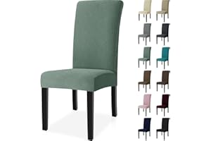 ‎YSTYLE Ystyle Stretch Stuhlhussen 4er Set, Stuhlbezug Elastisch Abnehmbarer Waschbarer, Universal Hussen Für Stühle, Stuhlbezüge Chair Cover Für Hotel Bankett Küche Restaurant Hochzeit Party, Grün