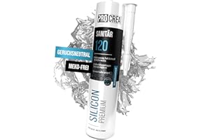 PROCREA® 1x Premium Sanitärsilikon "Bad & Küche“ (Transparent) [mit Anti-Schimmel-Formel] Dichtmasse für innen & außen - Universal Silikon in Profi-Qualität (farblos) - Made In Germany