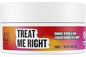 Bed Head by TIGI Treat Me Right Hair Mask – 200ml Deep Conditioning Hair Treatment for Damaged, Dry, Coloured & Chemically-Treated Hair with Intensive Repair, Frizz Control & Nourishing Moisture