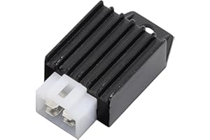 WOOSTAR 12V 4 Broches Redresseur de Régulateur de Tension Remplacement pour 50cc 70cc 90cc 110cc 125cc 4 Roues Cyclomoteur ATV Scooter Aller Kart Quad Dune Buggy