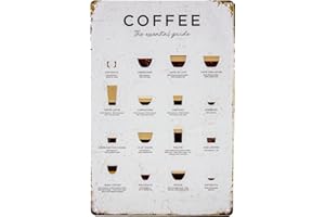 LUCKYLINDE 30 x 20 cm odporna na warunki atmosferyczne tabliczka do kawy kawiarni blaszana tabliczka, przepis na specjalności, dekoracyjna tabliczka ścienna, tabliczka kuchenna, kawiarnia kultura