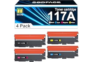 SODFACE 117A W2070A Kompatibel für HP 117A Toner Set für Toner HP Color Laser MFP 179fwg 178nw 178nwg 179fnw 150nw 150a W2071A W2072A W2073A Tonerkartusche (Schwarz Cyan Gelb Magenta, 4er-Pack)