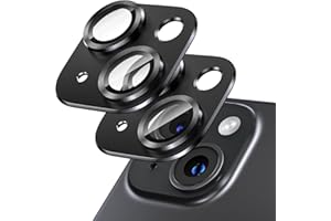 Giftorld [2 Pack Kamera Objektiv Schutz für iPhone 13/13 Mini,9H gehärtetes Glas,Luftfahrt Aluminium Plattenabdeckung,Nachtkreis,keine Blase,HD Klarheit,einfache Installation-Schwarz