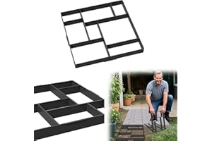 YRHome Stampo per cemento da giardino, in plastica, per pavimentazione, per pavimentazione, giardino, quadrato, modello 1 (8 camere), 1 pezzo