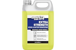 Chemical Trade Store - Kennel & Cattery Disinfectant, Pet Friendly Cleaner & Deodoriser, Lemon Scent - For Dog Kennels, Cat Cages, Hutches & Aviaries - Concentrated Formula Dilutes Up To 1:5-2.5L