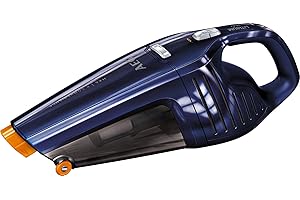 AEG HX6-27BM Aspiradora de Mano Sin Cable Sin Bolsa, Cepillo Extensible XL, hasta 27 Minutos, 78dB de Ruido, 2 Velocidades, Ciclónica, Depósito 0.5L, Azul Metalizada