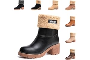 Hitmars Bottes de Hiver Femme Fourrées Talon 6CM GR.35-43