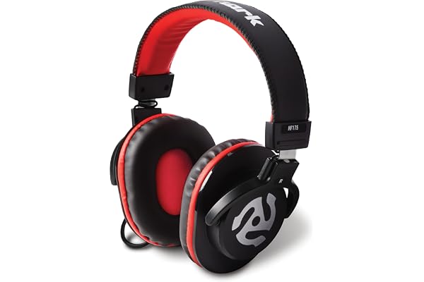 Numark HF175 Casque DJ Circum-Aural Fermé à Transducteurs de 40mm et Coussinets de Haute Qualité Pour Mix et Monitoring, Câble de 3m Inclus