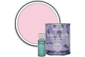 Rust-Oleum Peinture Rose Résistante à l'eau pour Carrelage de Salle de Bain, Finition Mate - Bonbon 750ml