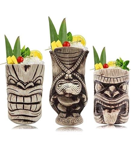 Tiki Becher Aus Keramik – Plantation Rum Design, Tropisch & Perfekt Für Rum-Genuss