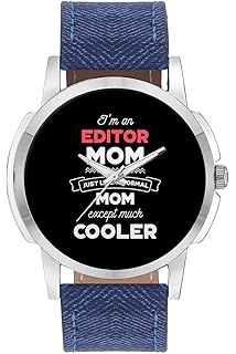 Wrist Watch for Men - I'm A Network Architect Mom, Just Like A Normal Mom Except Way Cooler | Gift for Network Architect - Analog Men's and Boy's Unique Quartz Leather Band Round Designer dial Watch