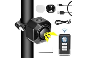 TOWWOO Alarme de vélo à détection de Vibrations avec Télécommande, Alarme Moto Rechargeable USB, 7 Niveaux de Sensibilité Réglable, Alarme de Voiture 110dB avec Capteur de Mouvement Antivol sans Fil