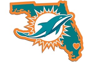 Siskiyou Sports NFL Fan Shop Miami Delphins Home State Aufkleber, Einheitsgröße, Teamfarbe