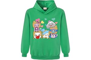 Minhuaha Girls Foxy and Boxy Hoodie Boys Cotton Jumper Cute Top